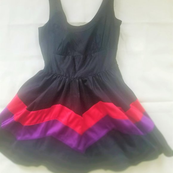 Mini Black, Red and Purple Dress - Picture 2 of 4